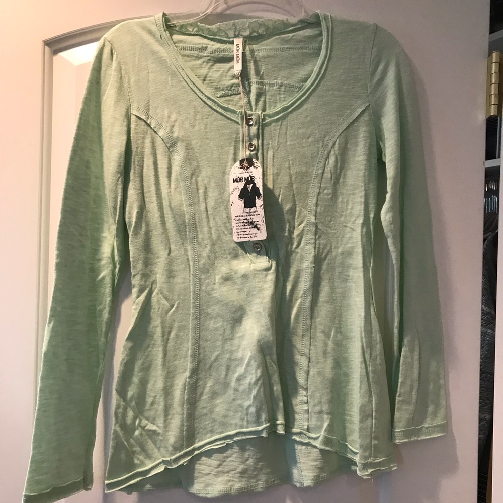 Mint green long sleeve shirt